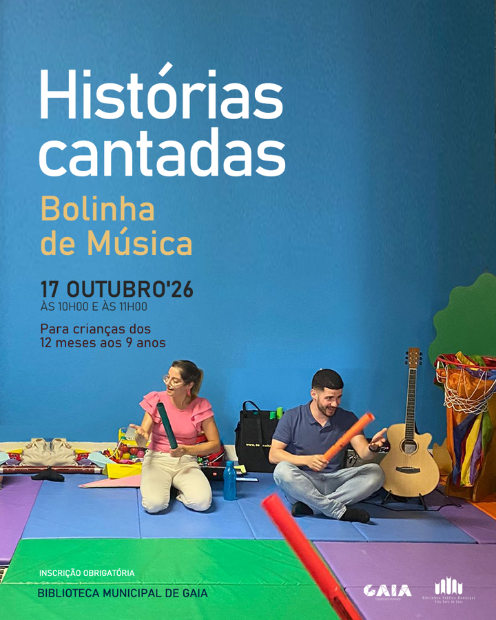 Cartaz: Histórias Cantadas com Bolinha de Música